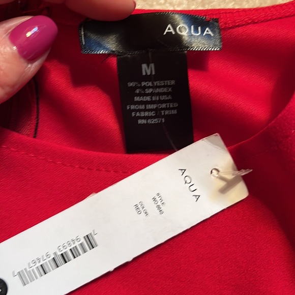 NWT  Aqua from bloodies medium l/s red dress - Picture 2 of 5